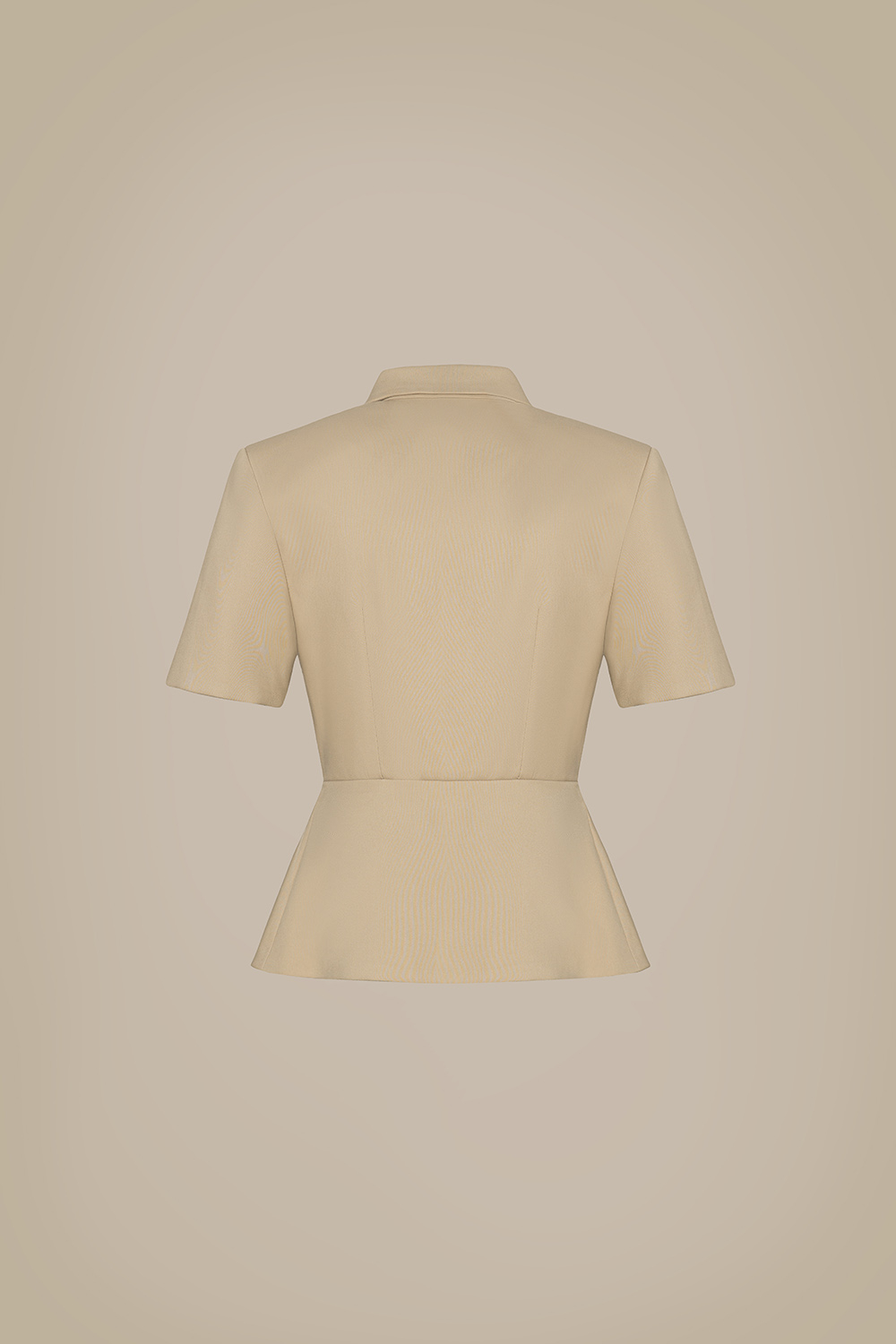 Áo kiểu công sở cổ đan tông tay ngắn