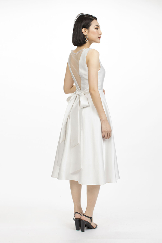 Đầm xòe dự tiệc phối lưới HL10-08