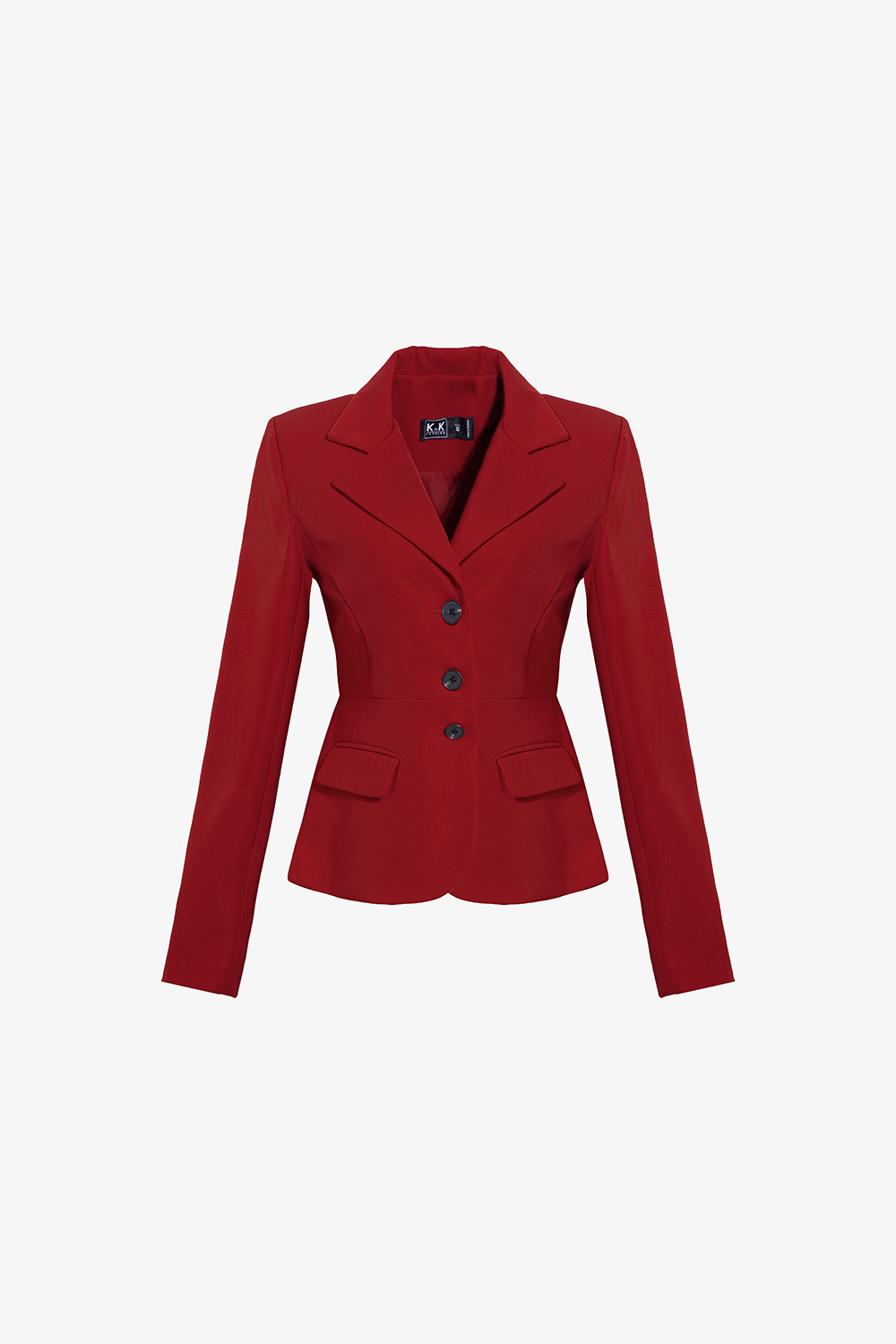 Áo blazer ôm màu đỏ dáng peplum