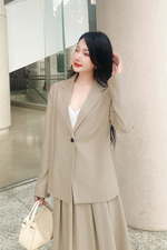 Áo khoác blazer nữ công sở màu kem