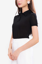 Áo thun polo nữ dáng croptop