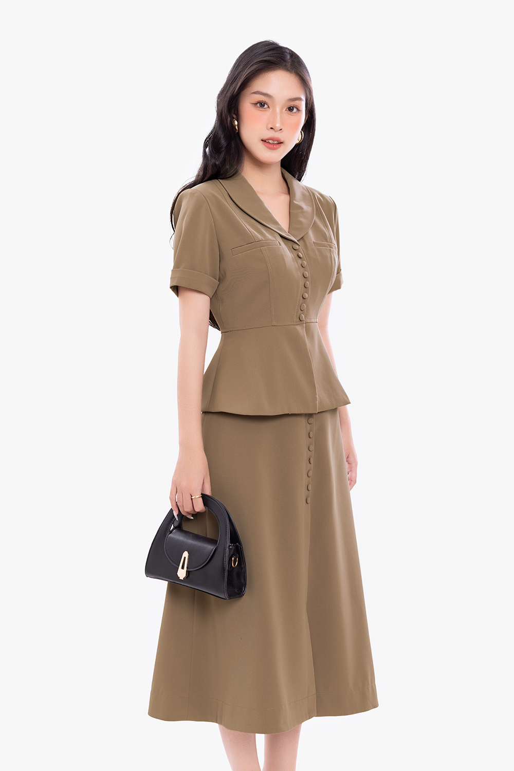 Áo kiểu peplum công sở nữ
