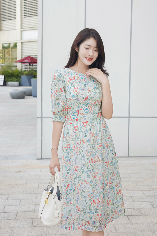 Đầm xòe hoa đẹp KK170-13
