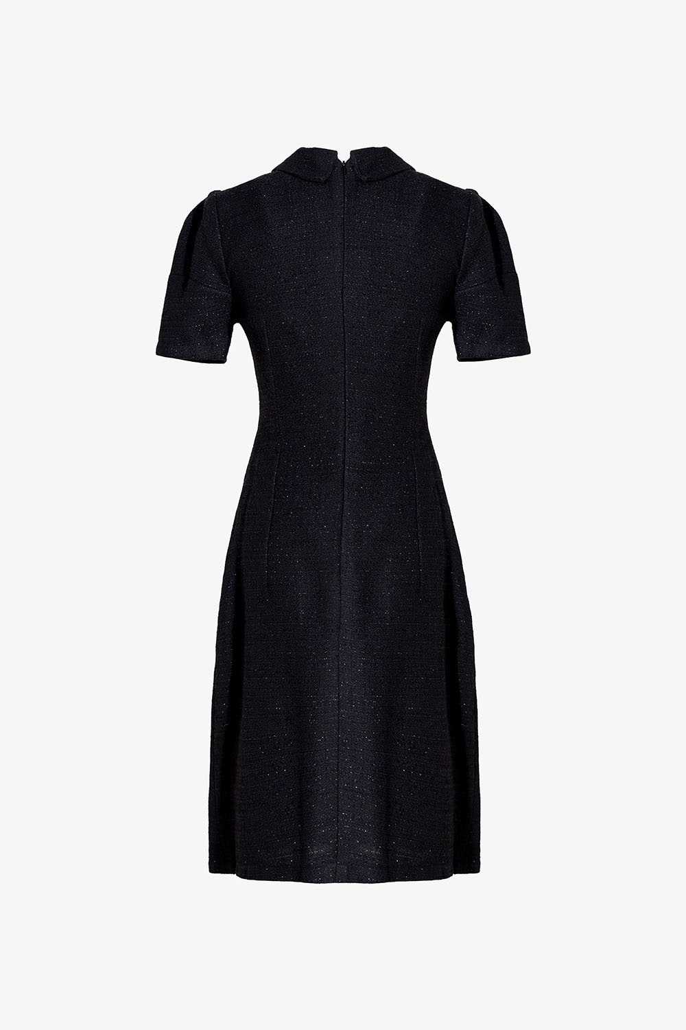 Đầm tweed chữ A dự tiệc màu đen