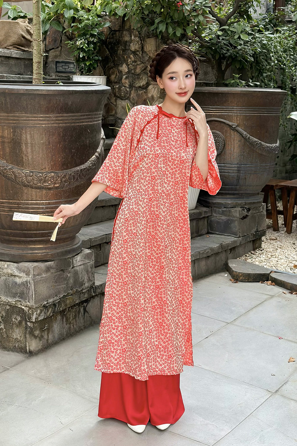 Áo dài Trang Đài - xu hướng áo dài Tết 2025 KK173-03