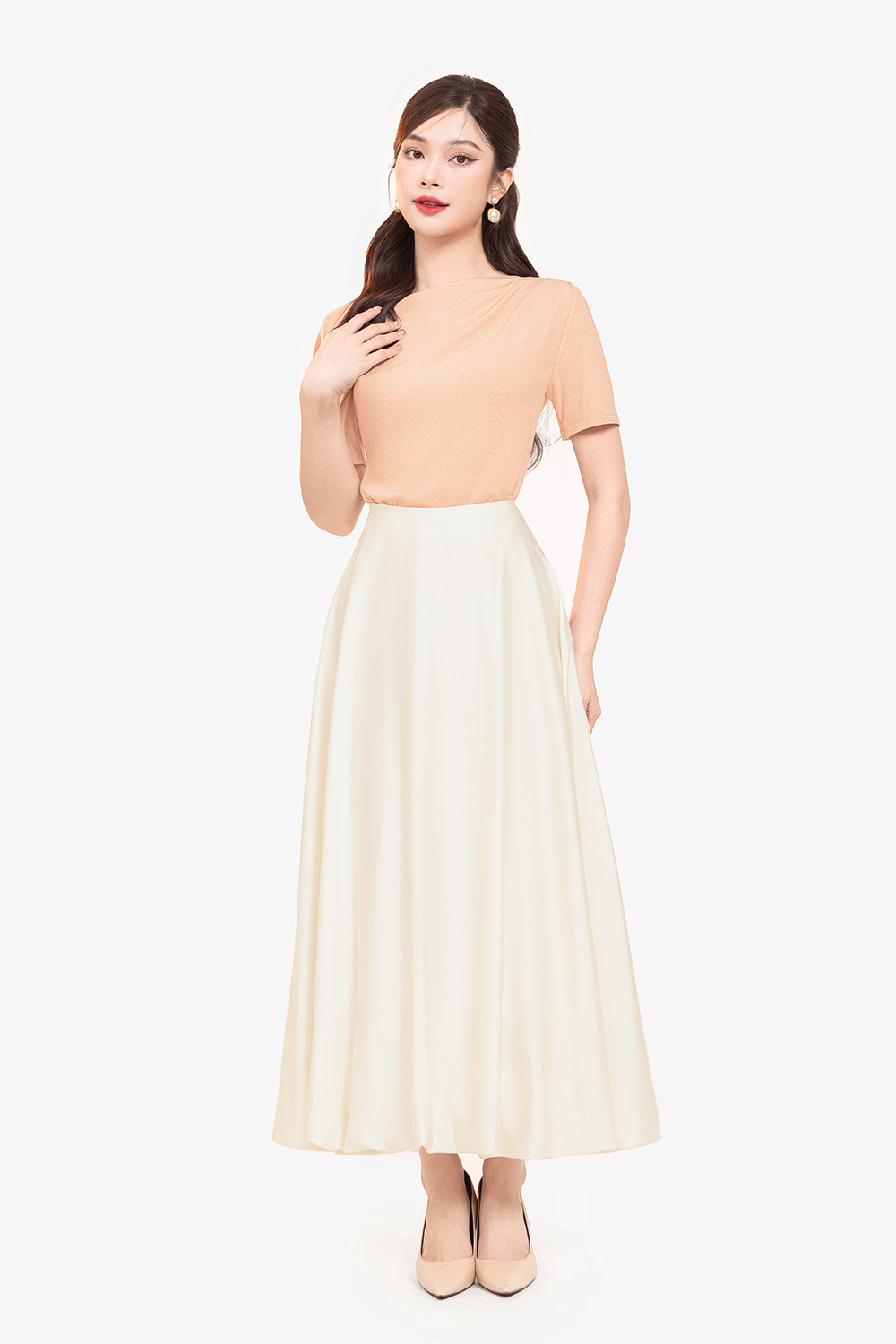 Áo thun nữ lệch vai