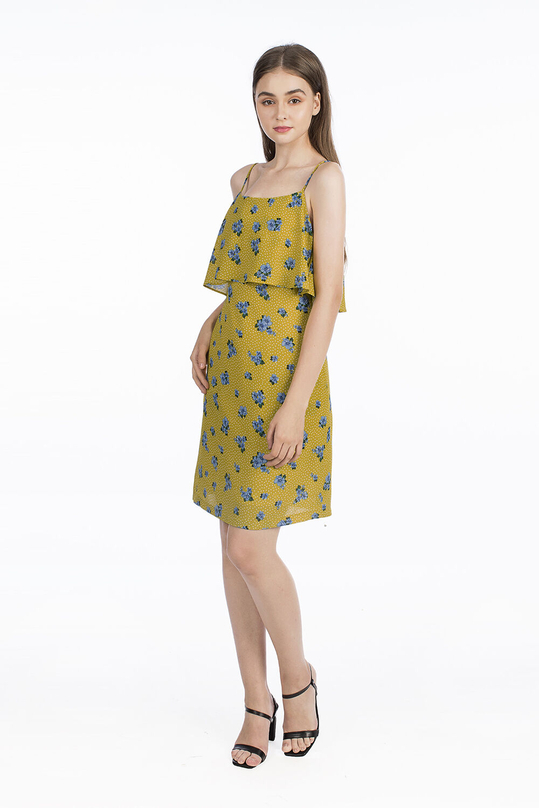 Đầm hai dây dáng suông giả áo KK94-17