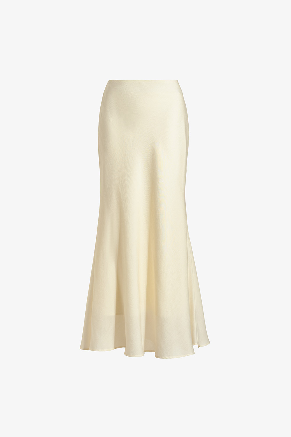 Chân váy lụa dài dáng đuôi cá màu kem