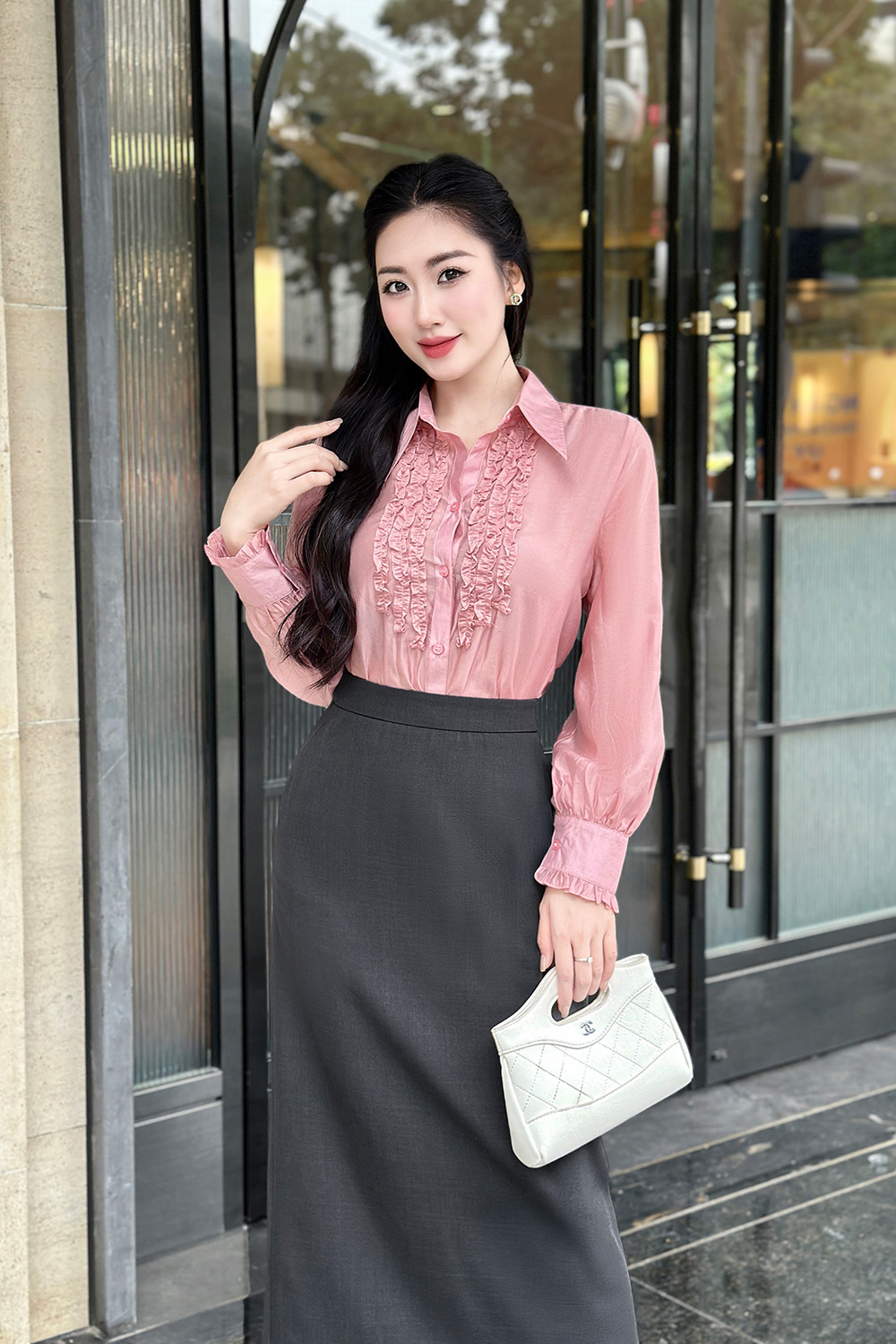 Áo sơ mi nữ cách điệu đẹp