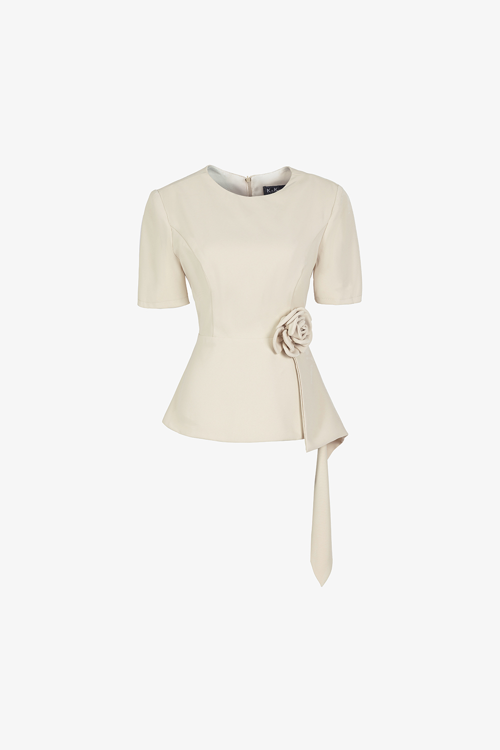 Áo peplum công sở nữ đính hoa