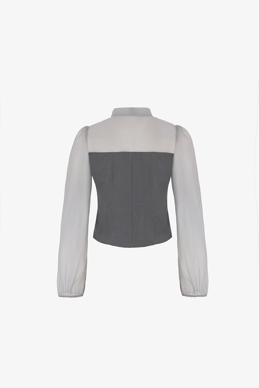 Áo kiểu công sở nữ phối màu tay dài