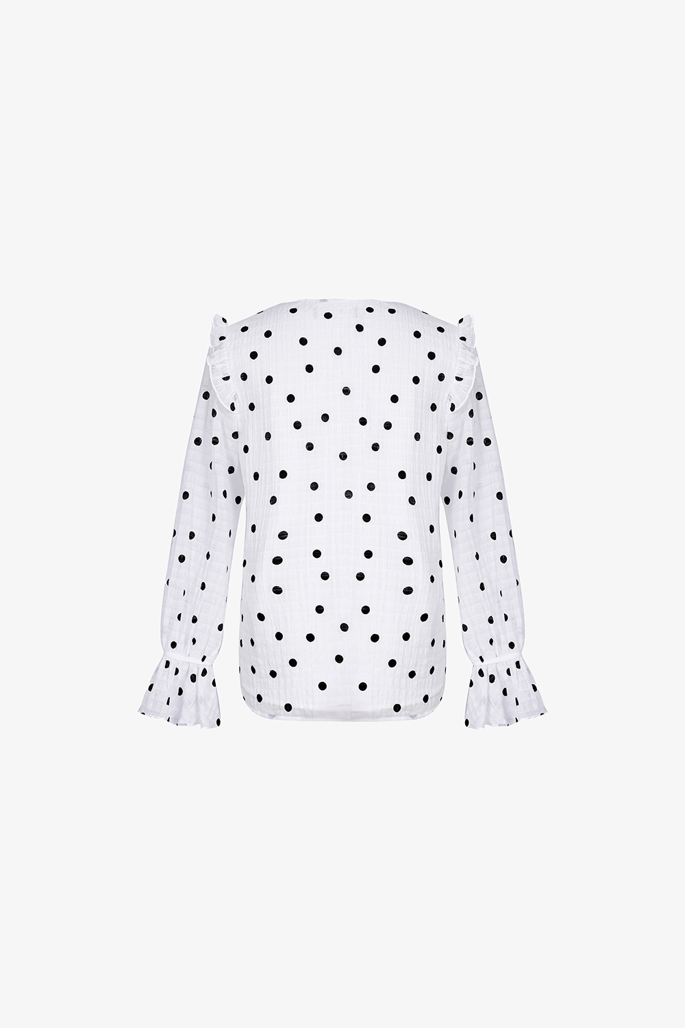 Set áo kiểu nữ và quần short chấm bi