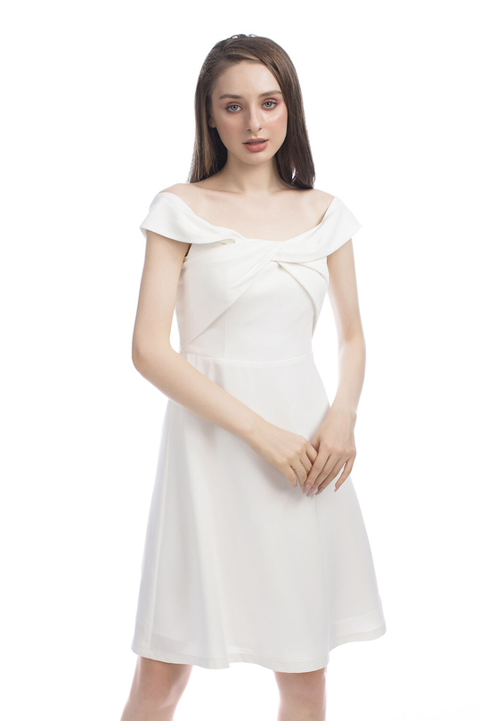 Đầm xòe peplum họa tiết KK95-06