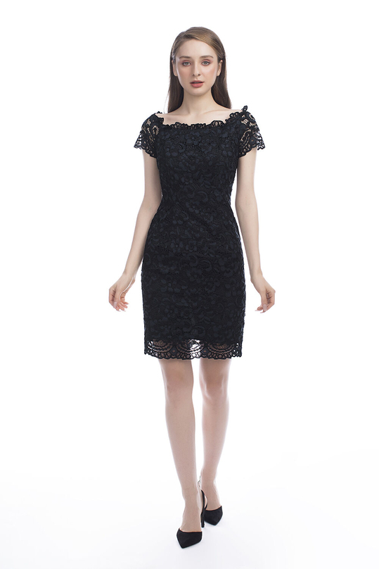 Đầm ren ôm body trễ vai KK93-08