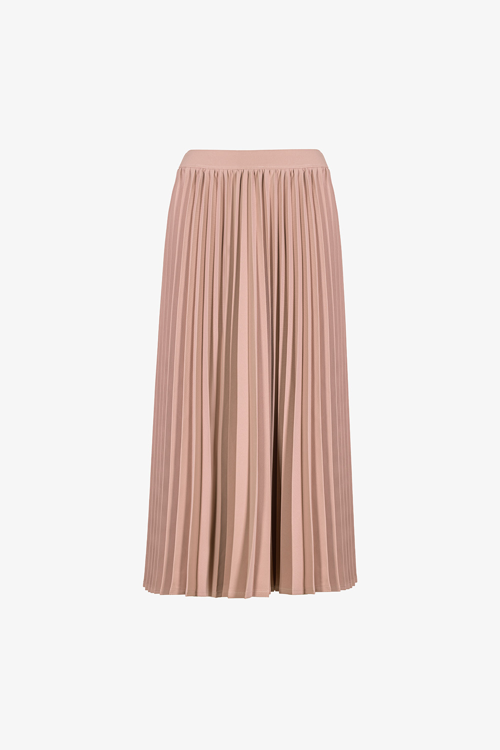 Chân váy xòe dài xếp ly màu hồng