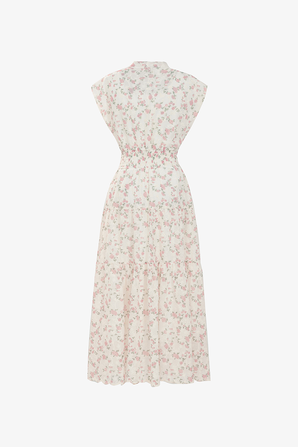 Đầm xô ren thêu dáng dài hoa hồng