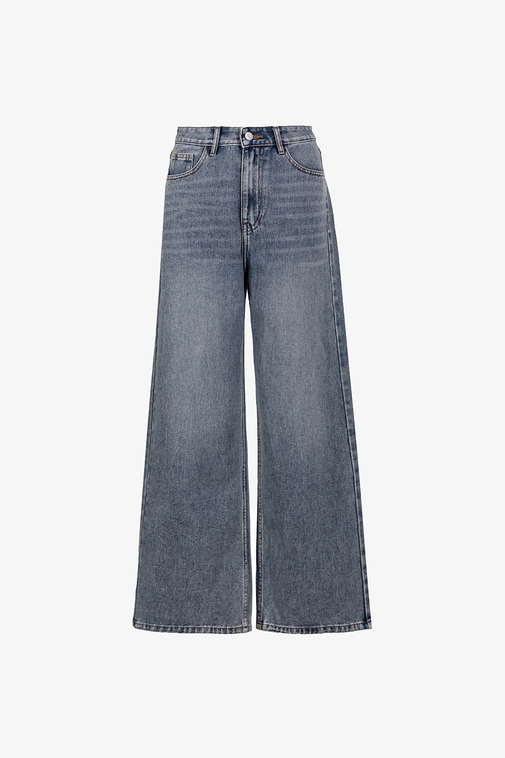 Quần jeans nữ ống suông lưng cao