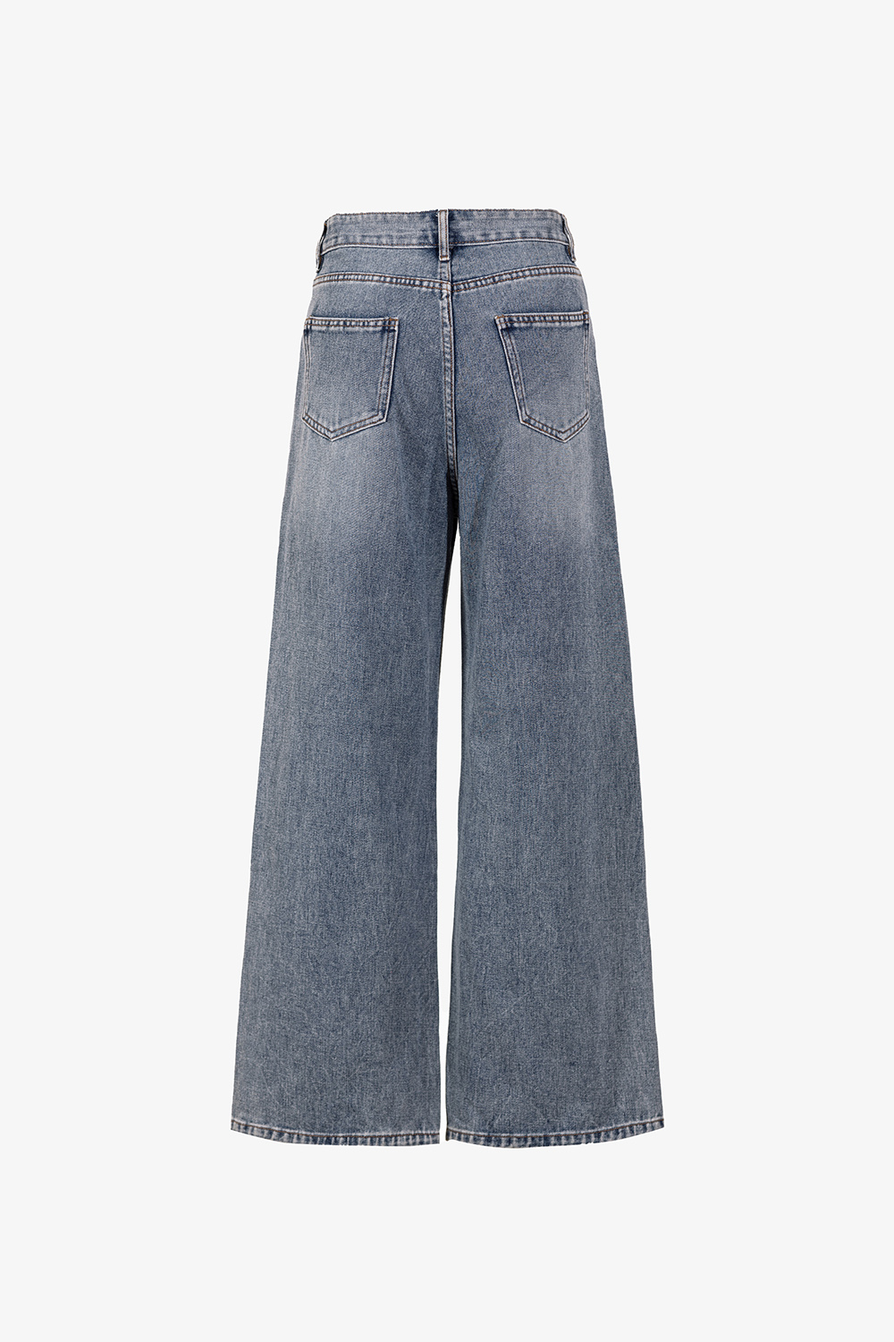 Quần jeans nữ ống suông lưng cao