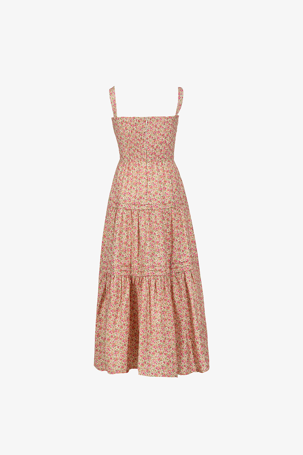 Đầm hai dây họa tiết hoa dáng dài