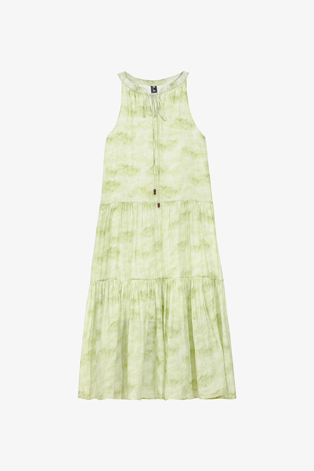 Đầm maxi tie-dye cổ yếm dáng suông