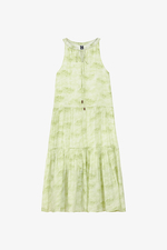 Đầm maxi tie-dye cổ yếm dáng suông