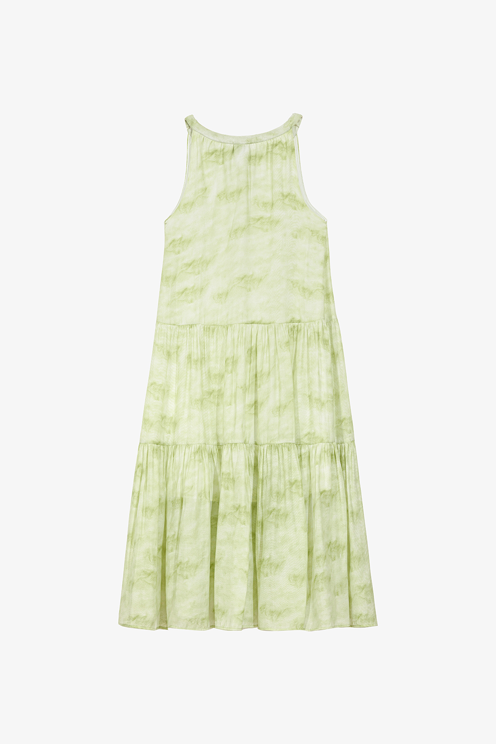 Đầm maxi tie-dye cổ yếm dáng suông