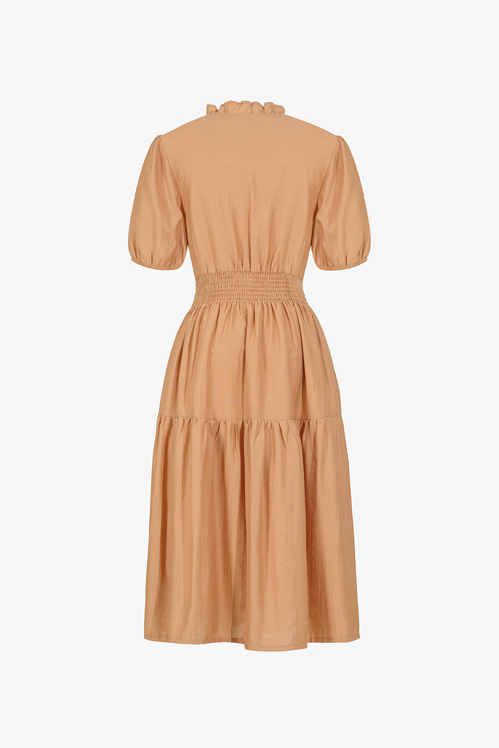 Đầm xòe dáng dài eo bo chun tay phồng