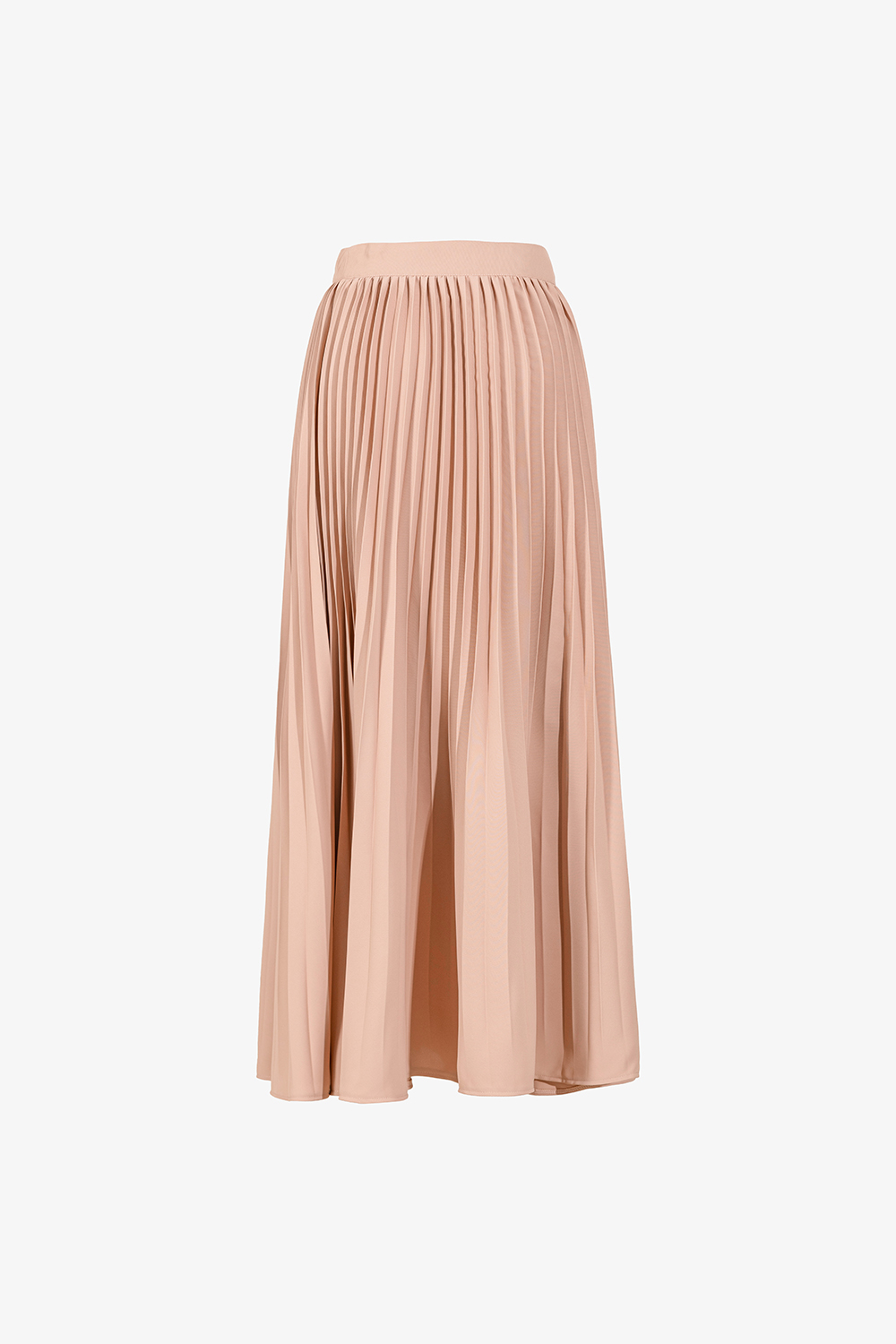 Chân váy hồng xếp ly dáng dài