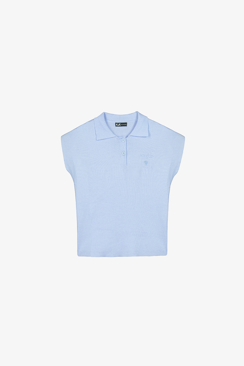 Áo len dệt kim tay hến màu xanh