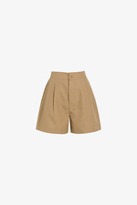 Quần short nữ màu nâu có túi