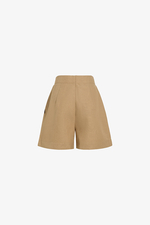 Quần short nữ màu nâu có túi