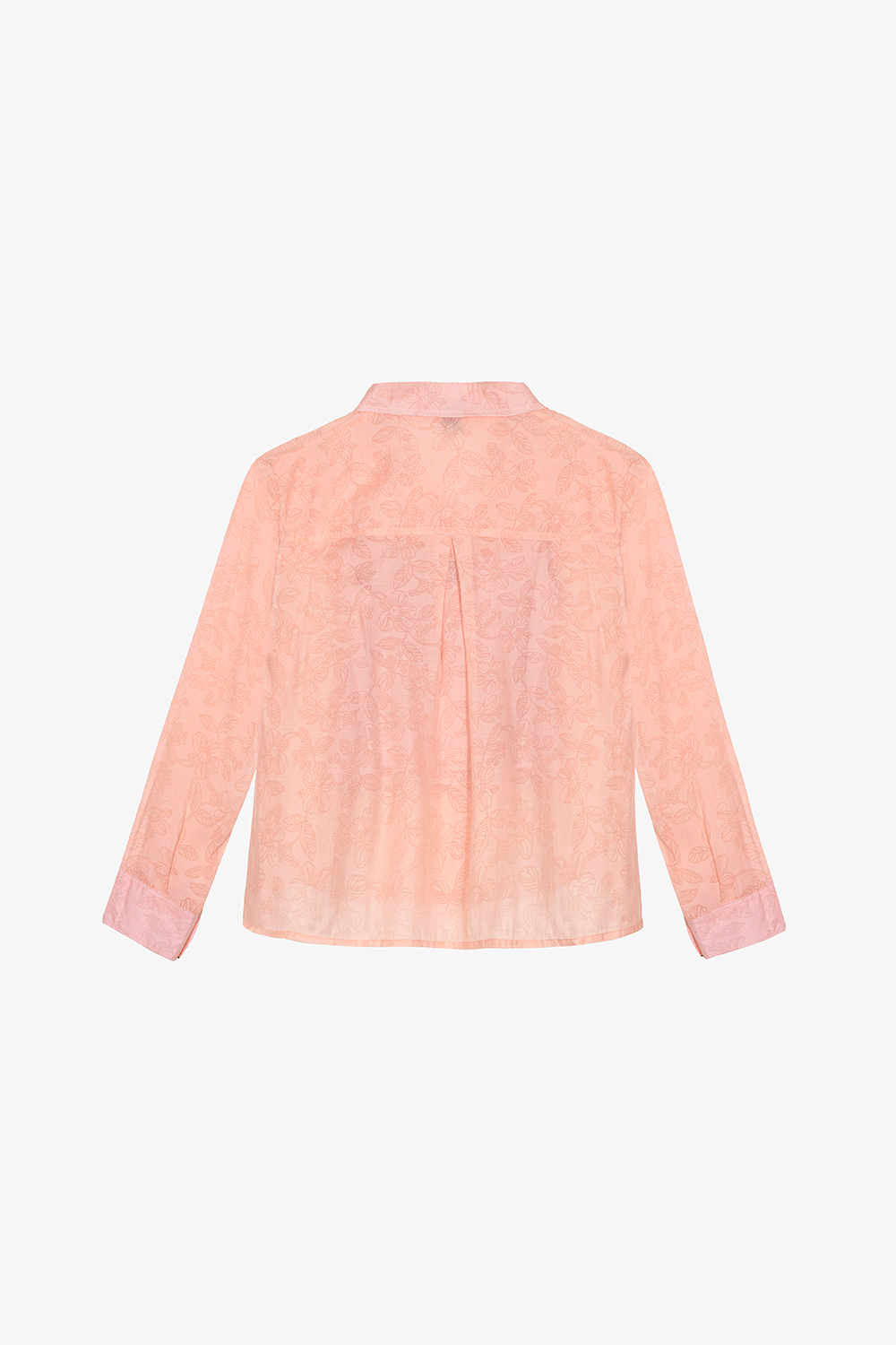 Áo sơ mi nữ họa tiết hoa màu hồng