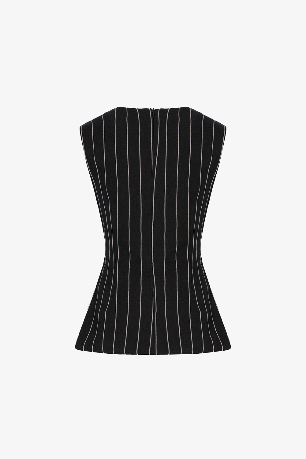 Áo gile sọc đen phối túi