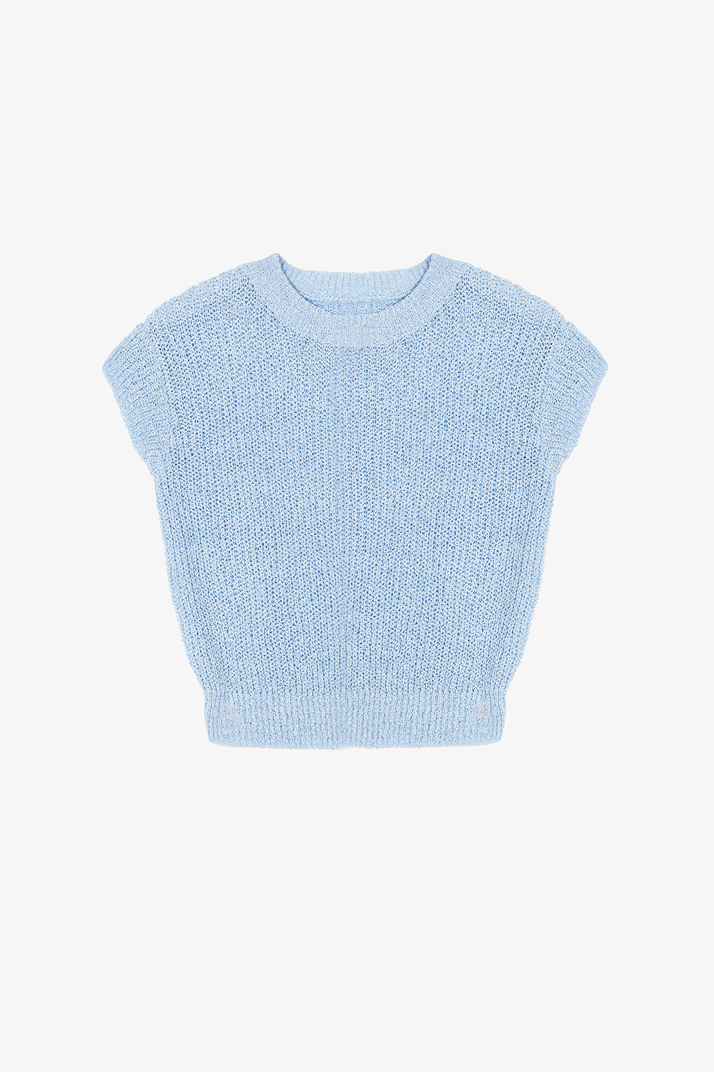 Áo len dệt kim tay hến màu xanh pastel