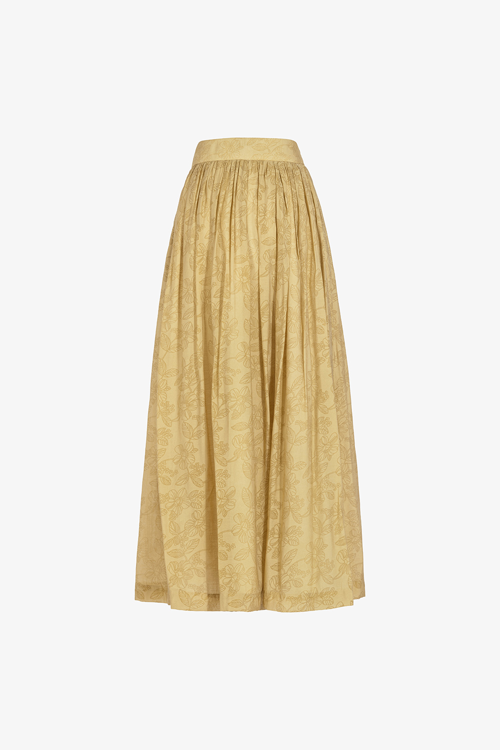 Chân váy xòe in hoa dáng dài