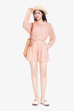 Quần short lưng thun màu hồng
