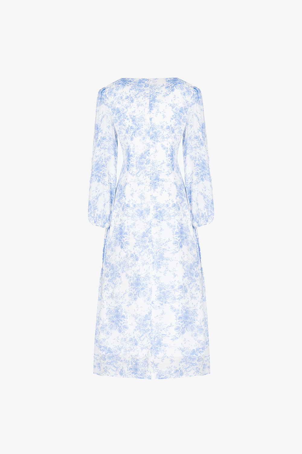 Đầm hoa dáng chữ A dài cổ V