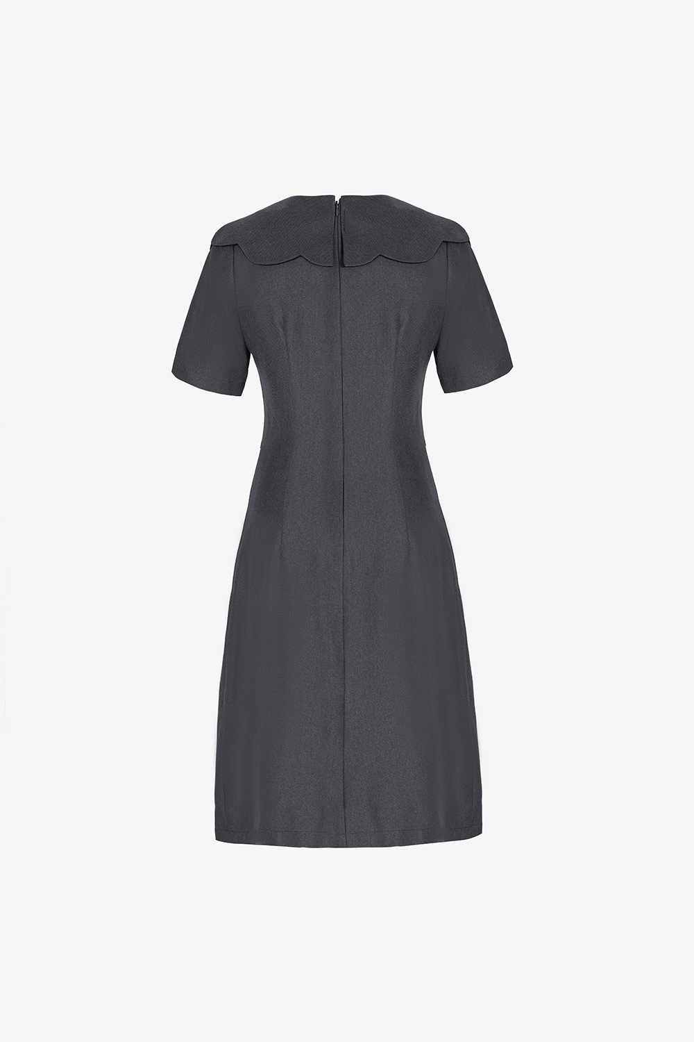 Đầm ôm công sở màu xám phối nút