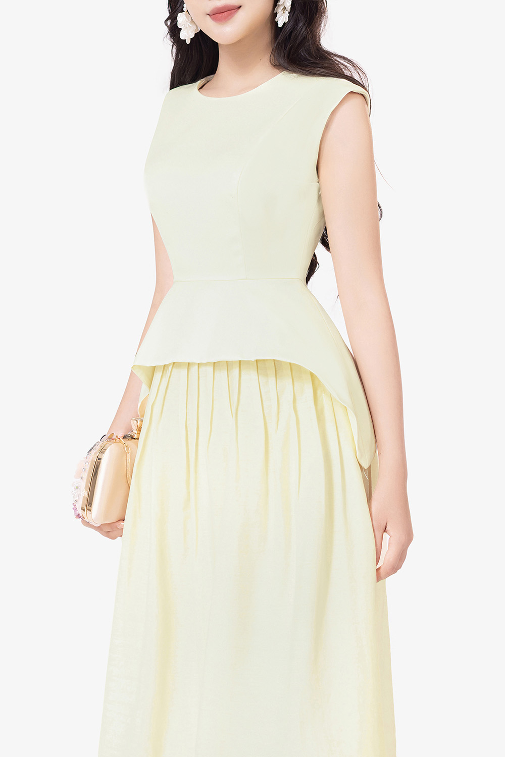 Đầm dự tiệc peplum dáng xòe