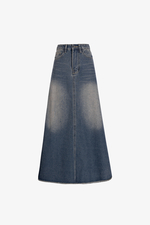 Chân váy jeans dáng chữ A xòe dài