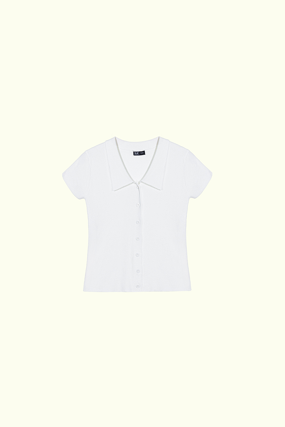 Áo len dệt kim tay chờm màu trắng