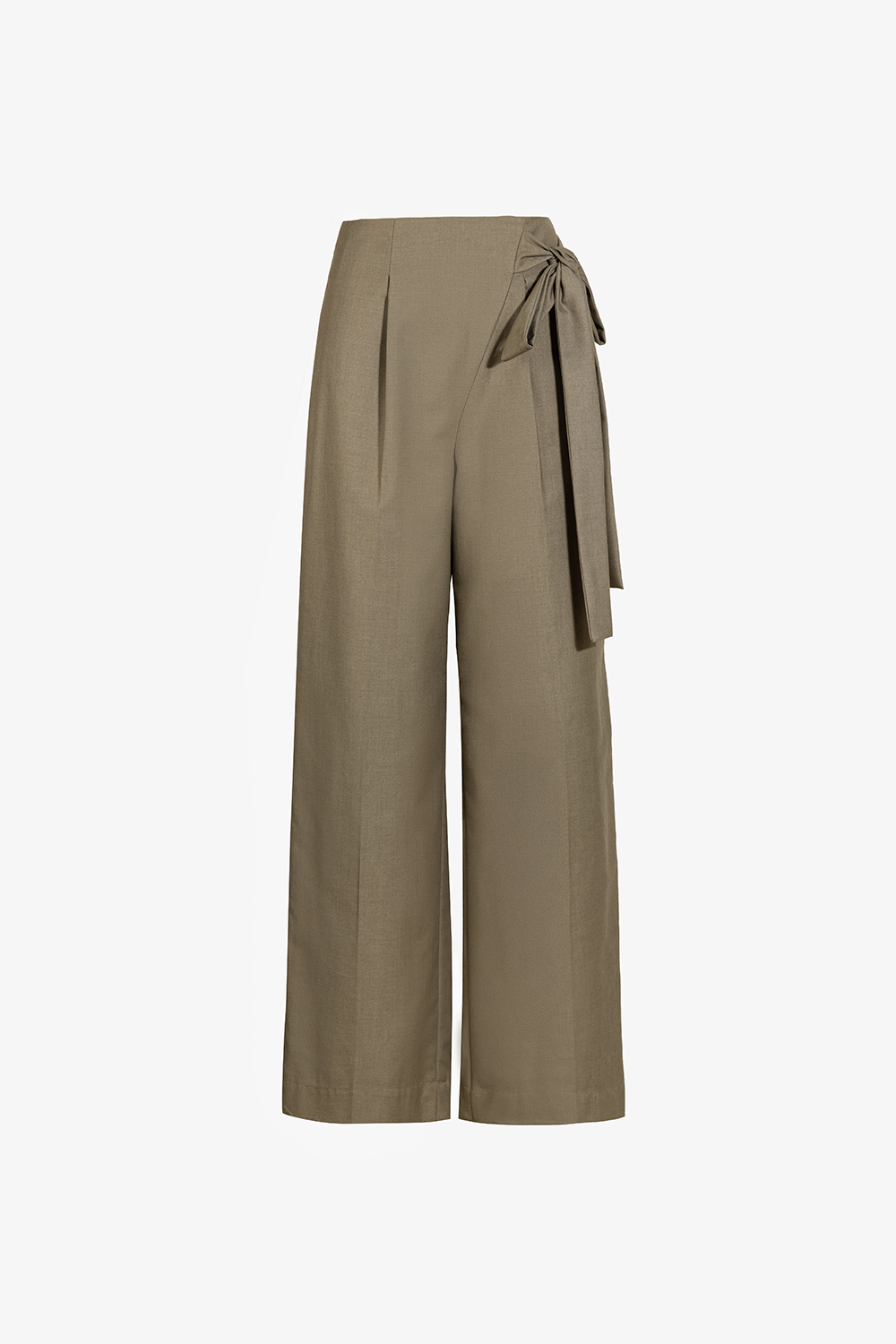 Quần công sở nữ ống suông thắt nơ