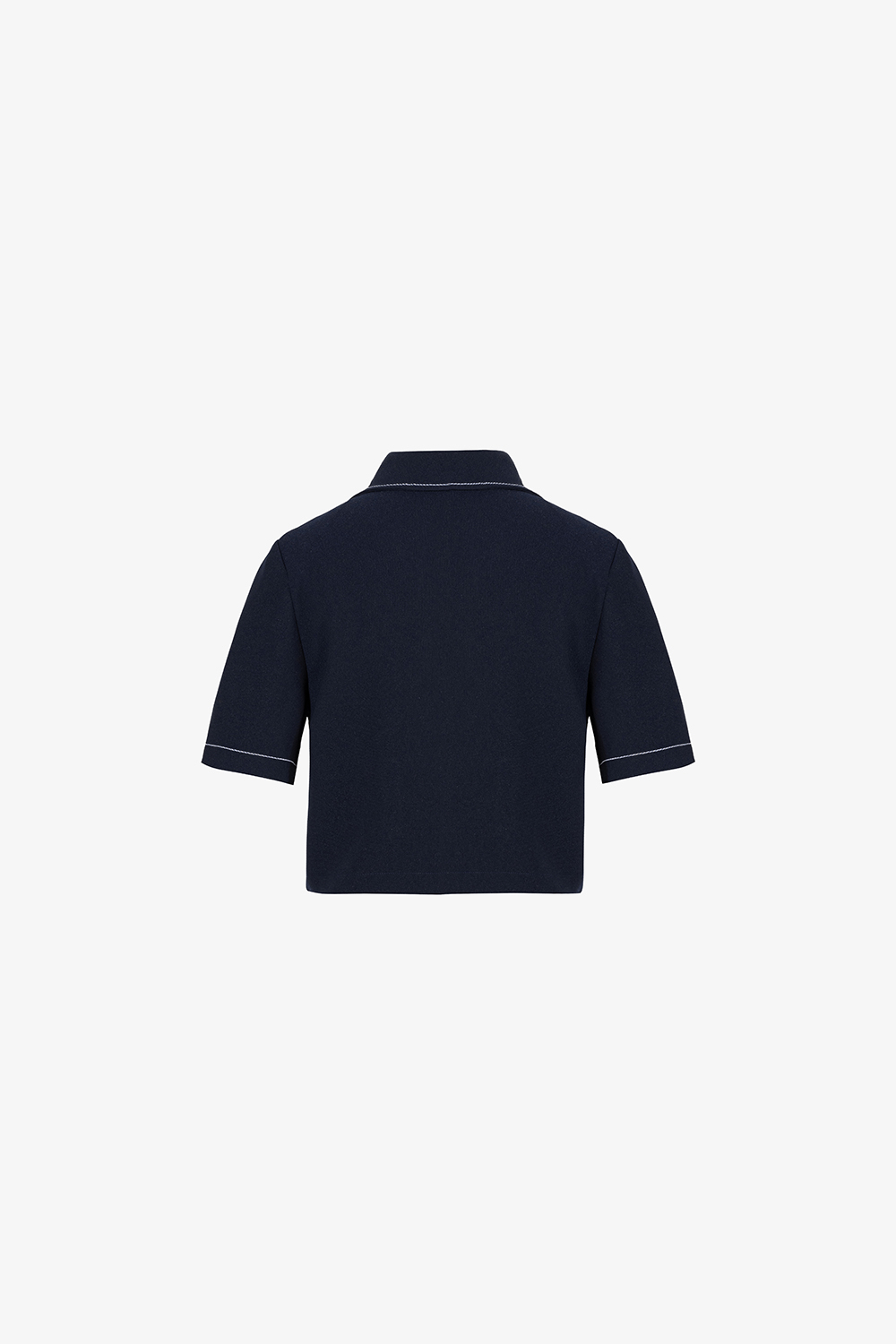 Áo kiểu công sở viền chỉ phối túi