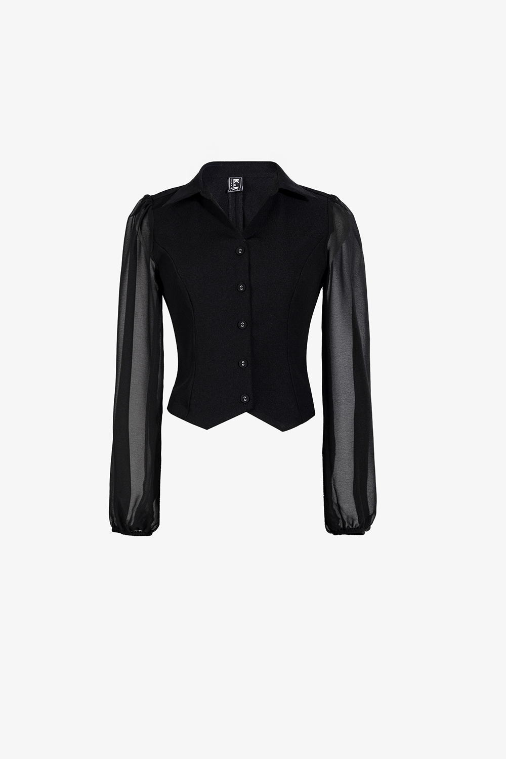 Áo sơ mi công sở tay dài màu đen