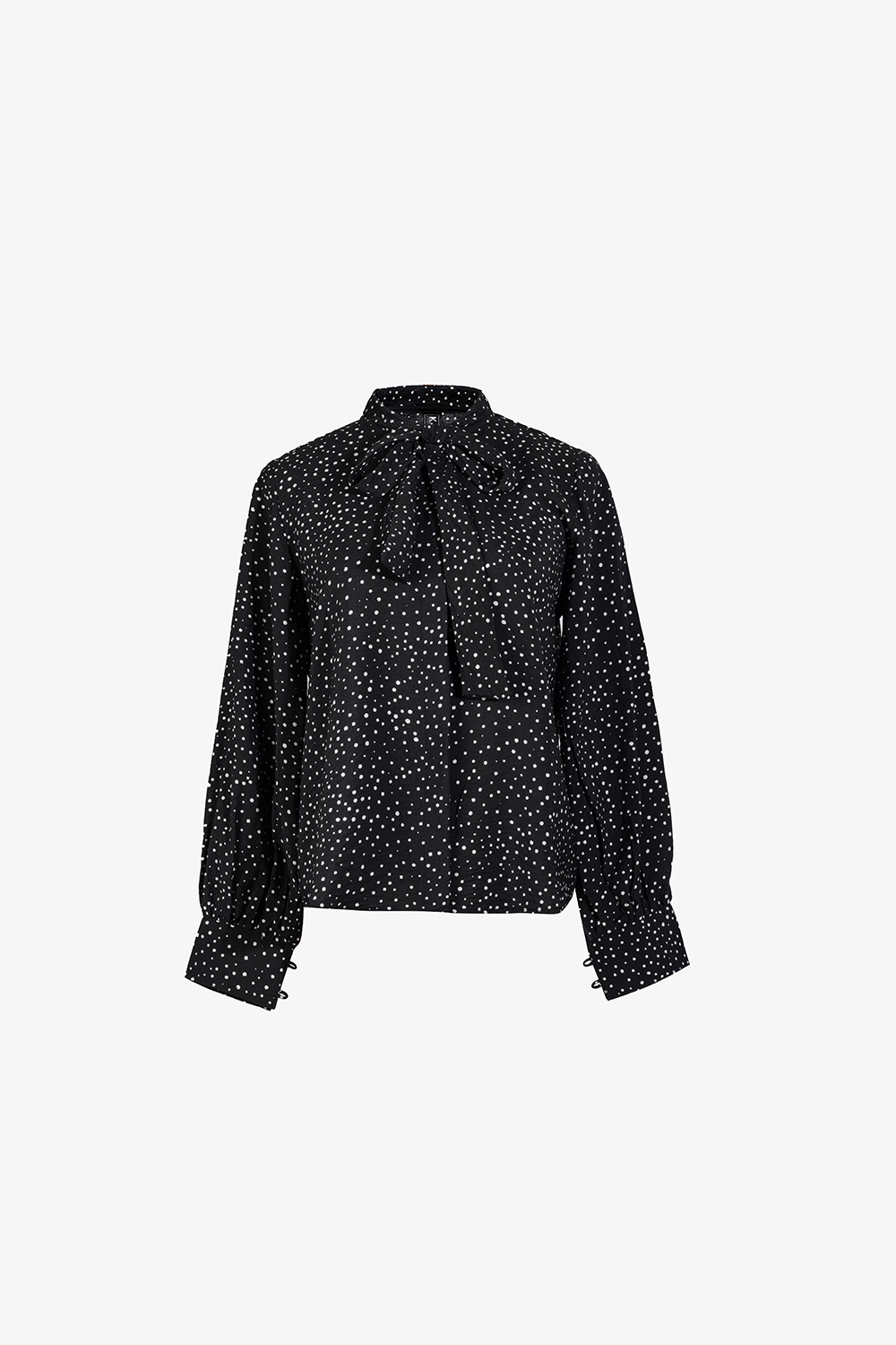 Áo kiểu công sở nữ chấm bi tay dài