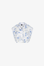 Áo kiểu hoa dáng croptop bo chun