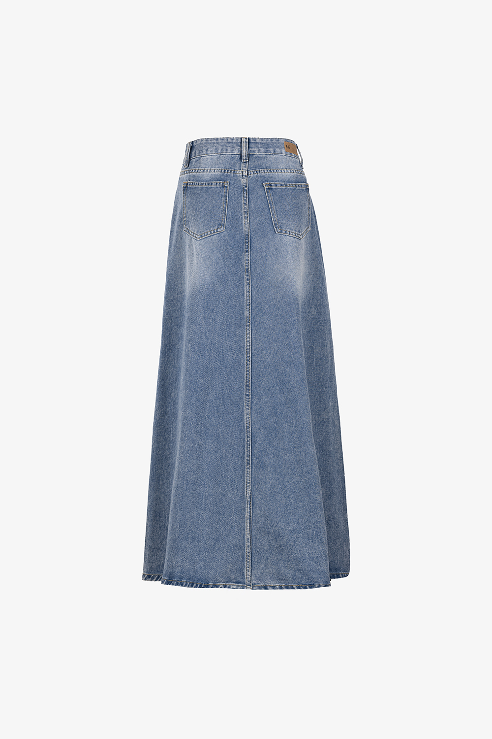 Chân váy jeans dáng dài chữ A xòe