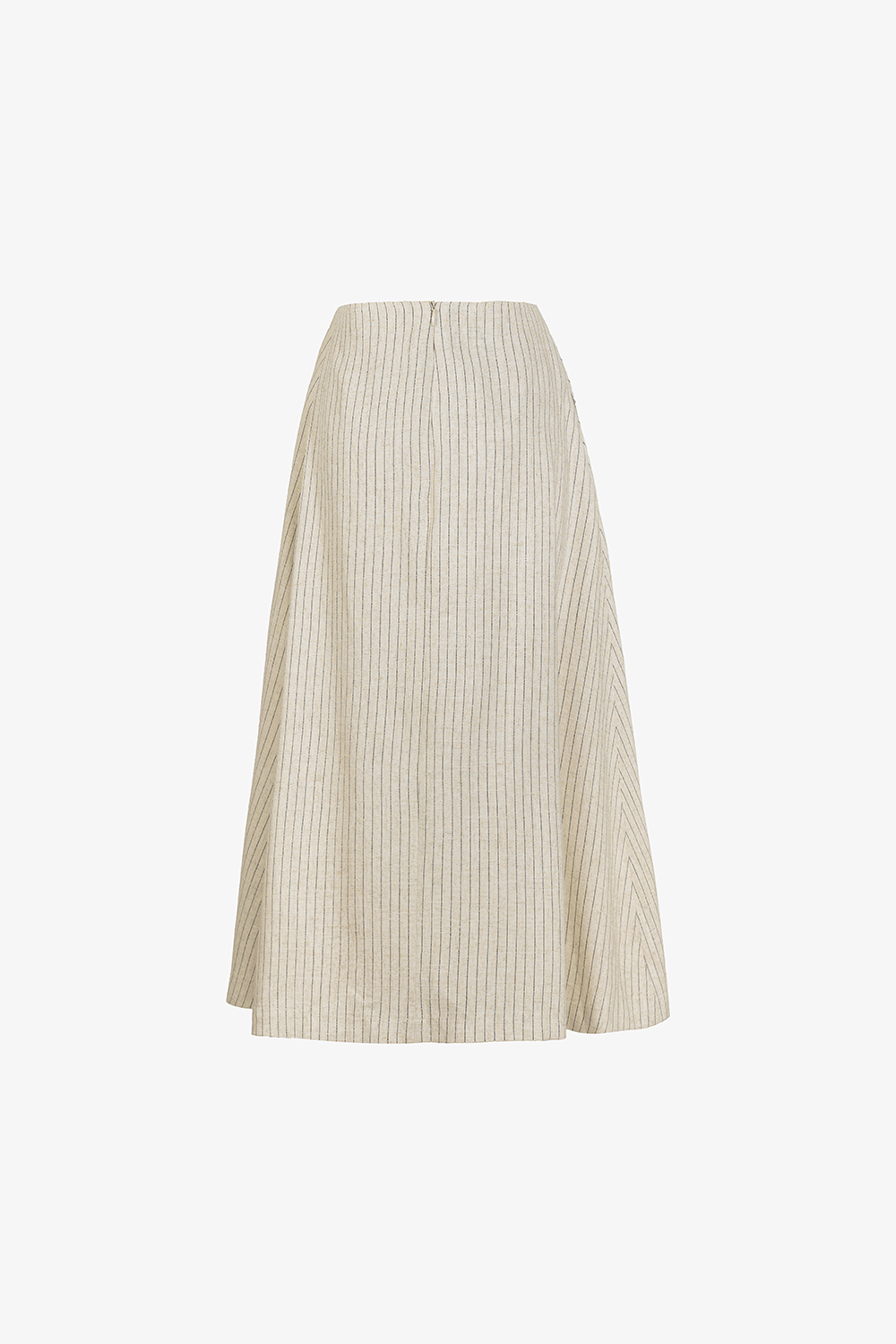 Chân váy xòe midi kẻ sọc