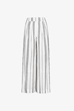 Quần ống suông linen kẻ sọc