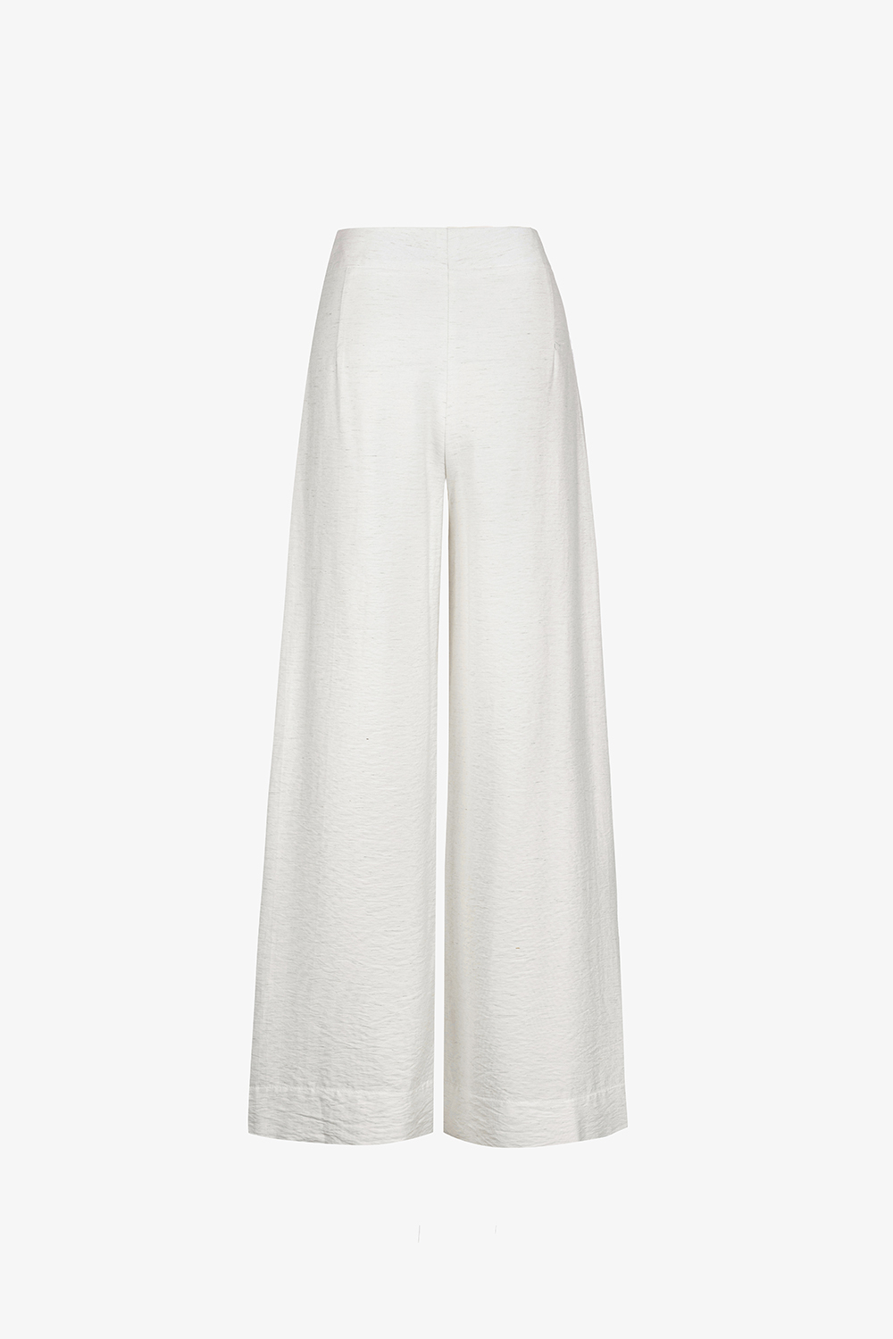 Quần đũi màu trắng dáng suông lưng cao